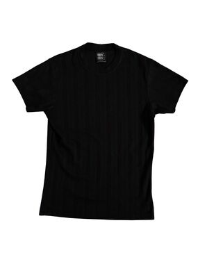 Body Body Y2K Black Ribbed Crewneck T-Shirt